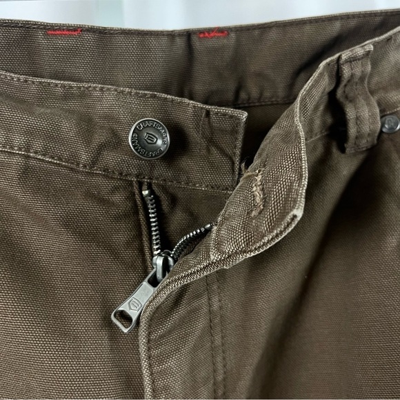 Craftsman 36 x 30 Chocolate Brown Workwear Dungaree Pants Outdoor Heavy Duty - Picture 4 of 6